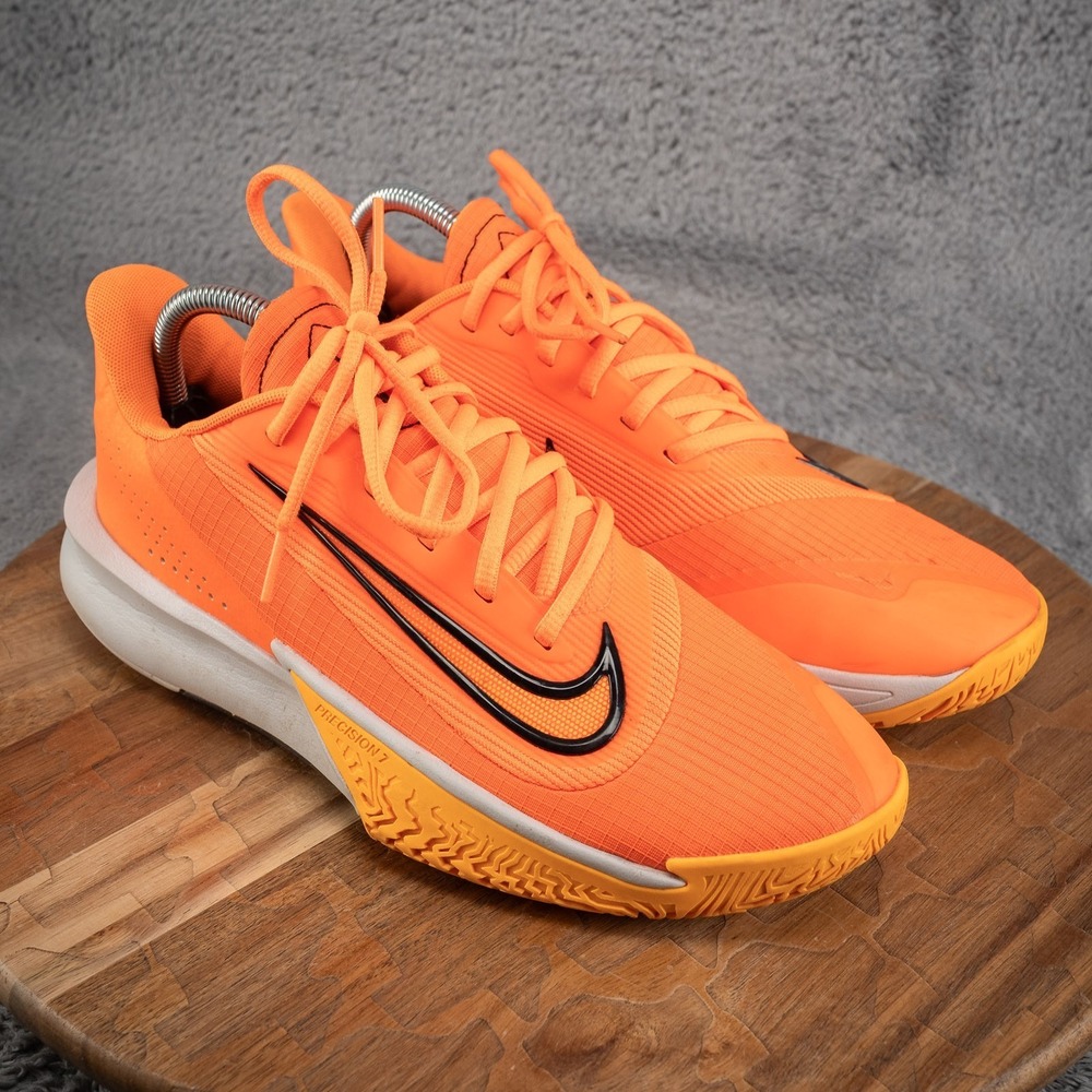 Nike Precision 7 Mens Basketball Shoes Orange Black FN4322-800 Size 8